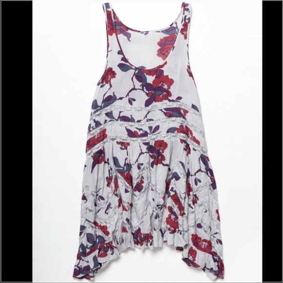 Free People Floral Print Trapeze Slip Dress - Picture 3 of 4